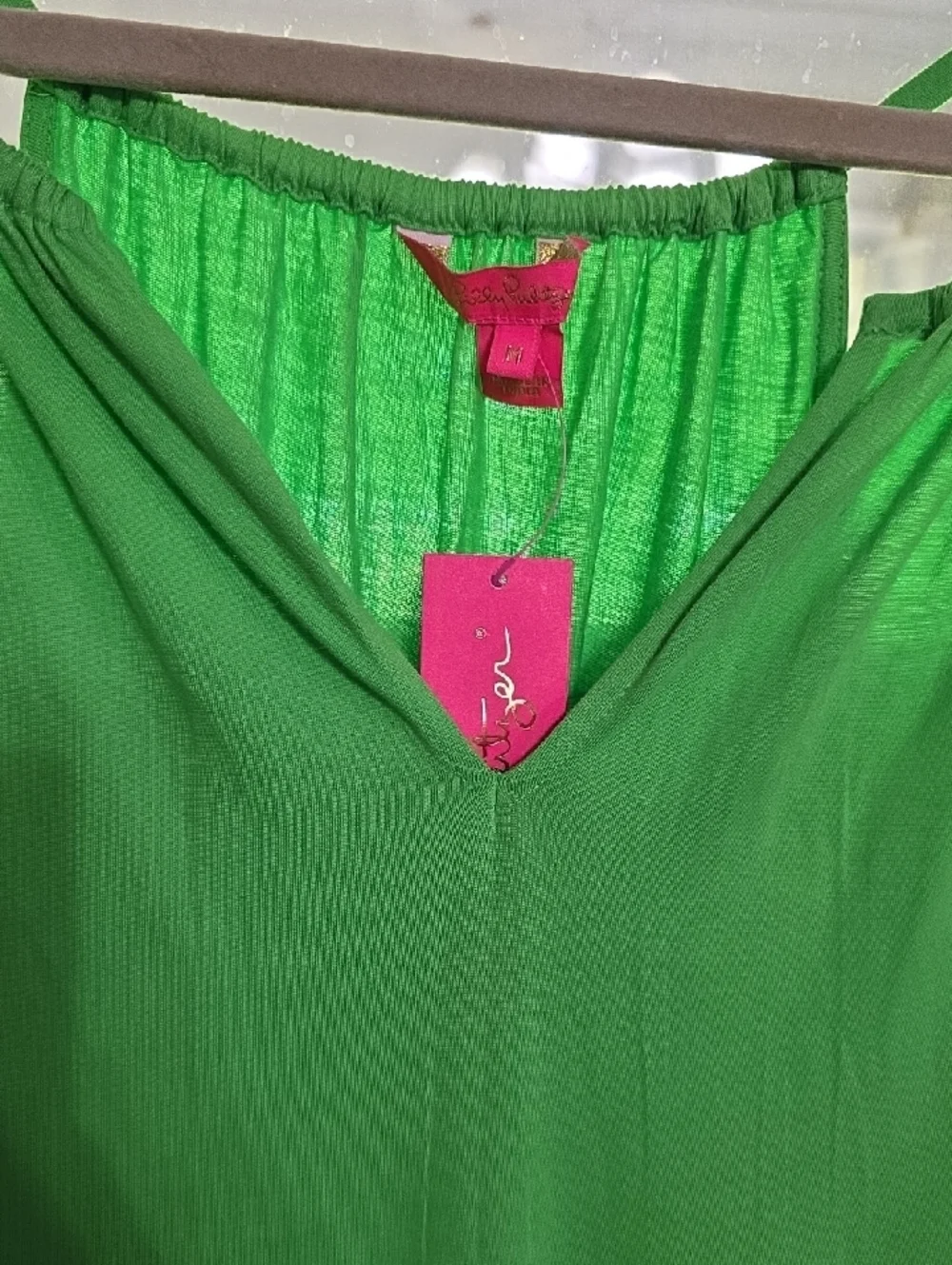 NWT Lilly Pulitzer Maribella Halter Maxi Dress Women's Green Tiered Pockets Sz M